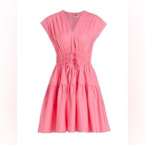 DEREK LAM 10 CROSBY SZ 6 PINK TORA V-NECK DRESS
